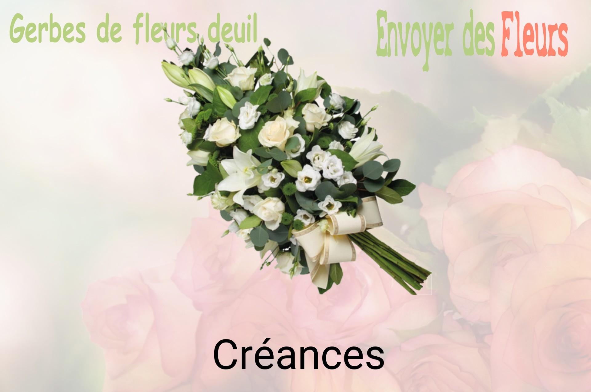 Gerbe de fleurs de deuil livrée à Créances